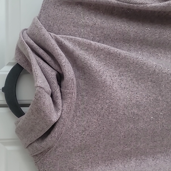 NWOT 143 STORY Brushed Fleece and Glitter Cowl Neck size Large - Picture 12 of 12